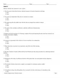 Management Chapter 6 The Histogram
tool provides the basic statistical measures of location, dispersion, and shape