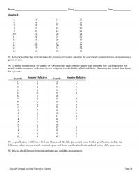 Management Chapter 8 The frequency of
sampling in pre-control is often determined by dividing the time period&nbsp;