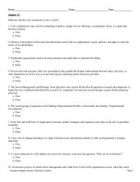 Management Chapter 11 Core competencies may
involve technology expertise, unique service offerings