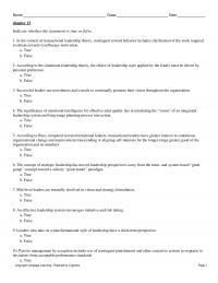 Management Chapter 13 .&nbsp;In the context
of transactional leadership theory, contingent reward behavior
