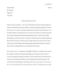 Mary Wollstonecraft’s “a Vindication Of The Rights Of Woman
