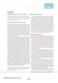 Microfinance
