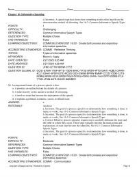 Media Studies Chapter 16 Informative Speaking Incorrect Speech Type That Shows How