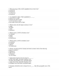 International Business Chapter 8 Northeast Asia North Asia Southeast Asia China Which The Following Not Type