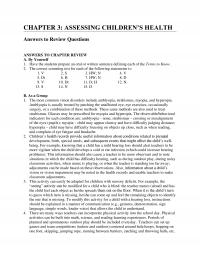Elementary Education Chapter 3 Assessing Childrens Health Yourself Have