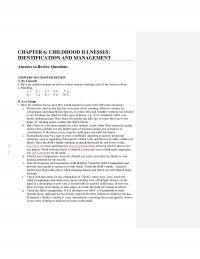 Elementary Education Chapter 6 Childhood Illnesses Identification And Management&nbsp;