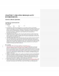 Elementary Education Chapter 7 Creating Highquality Environments Yourself Matching