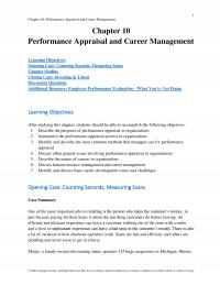 Management Chapter 10 Performance Appraisal And Career Management Performance Appraisal And Career Management