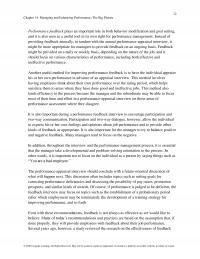 Management Chapter 14 Managing And Enhancing Performance The Big Picture Performance Feedback Plays Important