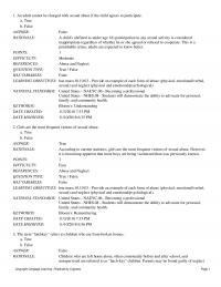 Elementary Education Chapter 10 Adult Cannot Charged With Sexual Abuse The Child Agrees Participate True False