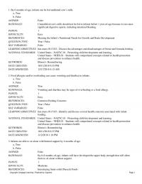 Elementary Education Chapter 15 Months Age Infants Can Fed Undiluted Cows Milk True False Answer False