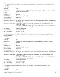Elementary Education Chapter 18 The Temperature Refrigerator Can Correctly Monitored Placing Thermometer Top Shelf Near The
