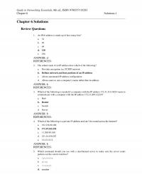 Networking Chapter 6 The subnet mask of an IP address does which of the following?