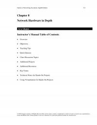 Networking Chapter 8 will introduce students to advanced features and operation of network switches