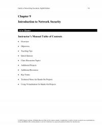 Networking Chapter 9 will teach students how to develop a network security policy