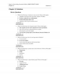 Networking Chapter 12 Which of the following is a function of a user account
