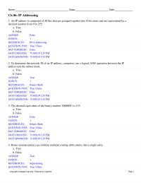 Networking Chapter 6 An IP address is
composed of 48 bits that are grouped together into 8-bit octets and are&nbsp;