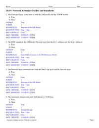 Networking Chapter 7 The Transport layer
is the same in both the OSI model and the TCP/IP model