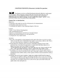 Speech Chapter 1 Overviews Discussion Activitiestest Questions The Overviews Will Briefly Delineate The