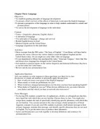 Speech Chapter 3 Three Language Objectives Establish Guiding Principles Language Development Present Brief Overview