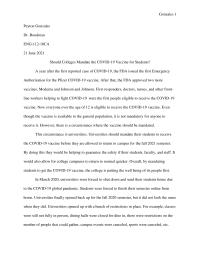 Should Colleges Mandate The Covid-19 Vaccine For Students?