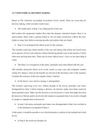 Business 12 7 STEP ETHICAL DECISION