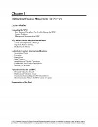 International Business Chapter 1 Multinational Financial Management Overview Lecture Outline Managing The Mnc How Business