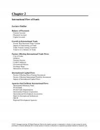 International Business Chapter 2 International Flow Funds Lecture Outline Balance Payments Current Account Financial Account