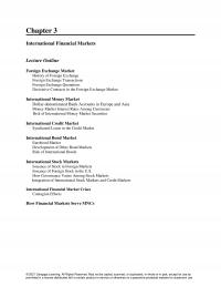International Business Chapter 3 International Financial Markets Lecture Outline Foreign Exchange Market History Foreign Exchange