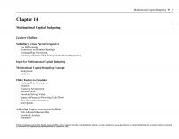 International Business Chapter 14 Multinational Capital Budgeting Multinational Capital Budgeting Lecture Outline Subsidiary Versus Parent