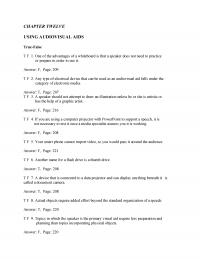 Speech Chapter 12 Twelve Using Audiovisual Aids Truefalse One The Advantages Whiteboard That Speaker