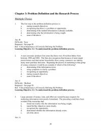 Sales Chapter 3 Ans Difficulty Medium Response See Page Ref Marketing Research Process Learning Objective