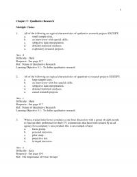 Sales Chapter 5 Quiz Ans Difficulty Hard Response See Page Ref Individual Depth Interviews Learning Objective