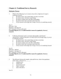 Sales Chapter 6 Errors Survey Research Learning Objective Learn About The Types Errors Survey Research