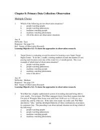 Sales Chapter 8 Ans Difficulty Easy Response See Page Ref Human Observation Learning Objective Explore