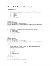 Sales Chapter 10 Concurrent Validity Convergent Validity Discriminant Validity Ans Difficulty Hard Response See Page
