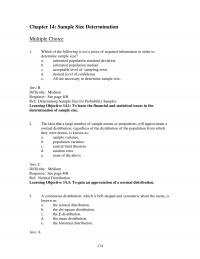 Sales Chapter 14 Which The Following Not Method For Estimating The Population Standard Deviation Prior