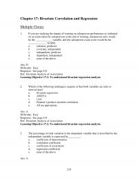 Sales Chapter 17 Ans Difficulty Medium Response See Page Ref Bivariate Analysis Association Learning Objective