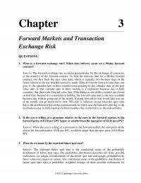 International Business Chapter 3 Cambridge University Press Forward Markets And Transaction Exchange Risk Annualized Forward