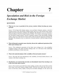 International Business Chapter 7 Suppose You Regress The Realized Rate Appreciation Foreign Currency Constant And The
