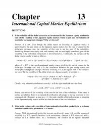 International Business Chapter 13 What Would You Expect Happen The Riskfree Rate And Equity Returns When