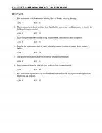 Networking Chapter 3 Risk assessment is the fundamental building block of disaster recovery planning