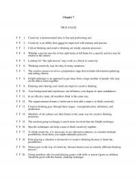 Speech Chapter 7&nbsp;Creativity is demonstrated only in fine and performing arts.&nbsp;
