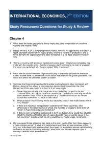 International Business Chapter 4 Answers The Factor Proportion Theory Predicts That Country Will Export Goods That