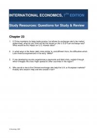 International Business Chapter 23 Why Would Rise The Chinese Exchange Rate Help The European Markets Exactly