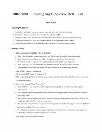 History Chapter 3 Creating Angloamerica Test Bank Learning Objectives Explain How The English Empire