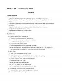 History Chapter 6 The Revolution Within Test Bank Learning Objectives Explain How Equality Became