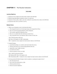 History Chapter 11 The Peculiar Institution Test Bank Learning Objectives Explain How Slavery Shaped