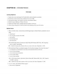 History Chapter 28 Divided Nation Test Bank Learning Objectives Explain What Events Eroded Support