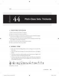 Performing Arts Chapter 44 Name Pitchclass Sets Trichordsa Ion For What Pitchclass Set What Trichord
